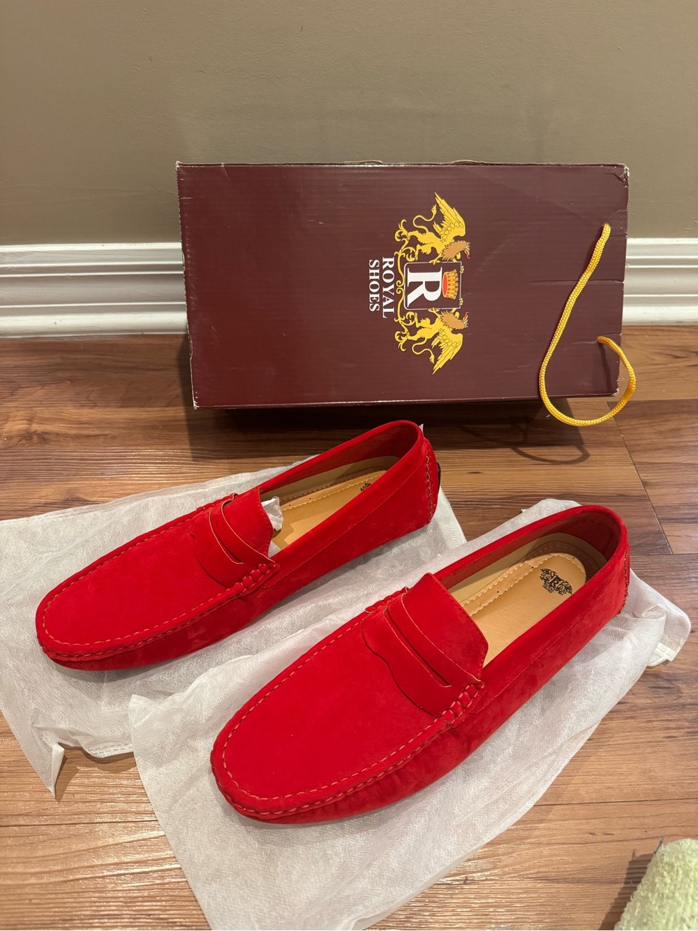 New size 11 Men’s Red Suede Loafers